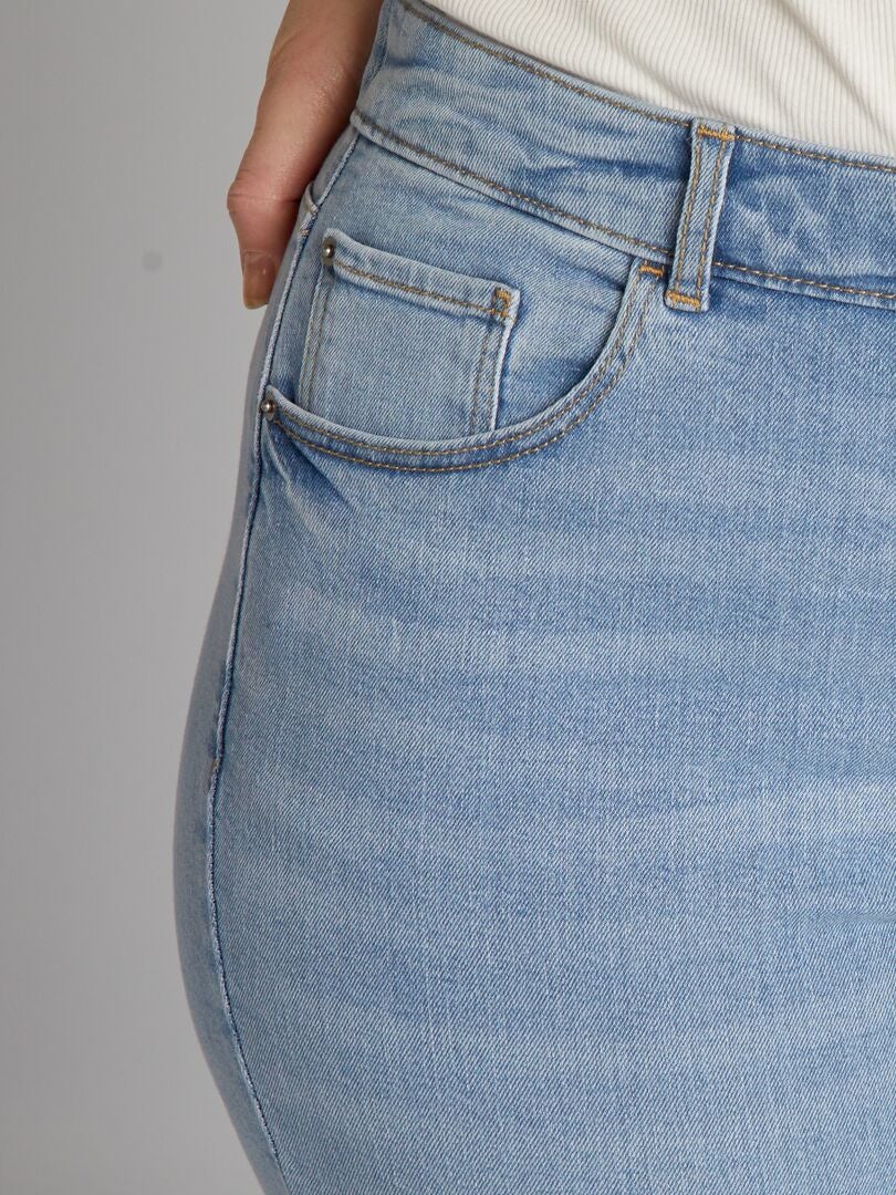 Pantalones vaqueros de corte regular con 5 bolsillos, talla L30 - AZUL