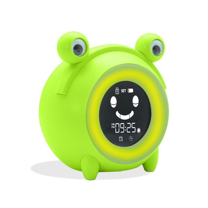 Reloj despertador educativo Noa con expresiones faciales, luces, luz nocturna y música.