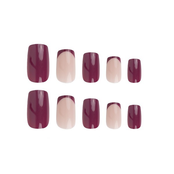 Nail HQ Mooie vierkante nagels in pruimkleur