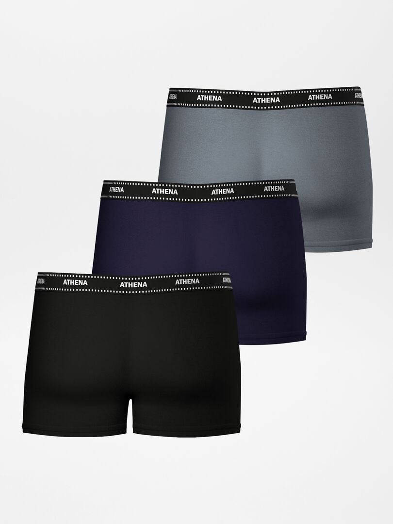 Conjunto de 3 calzoncillos bóxer elásticos 'Athena' - AZUL