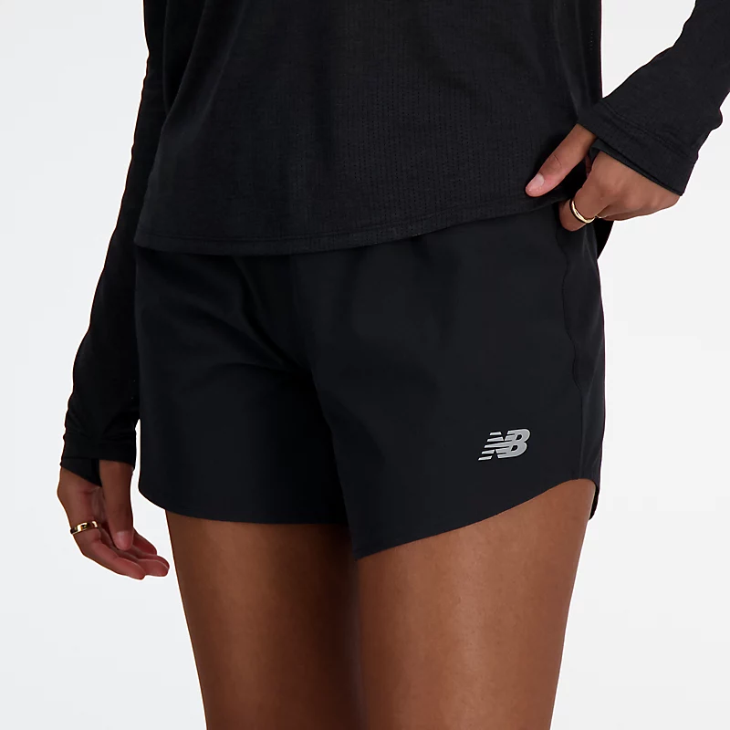 Shorts femininos RC de 5 polegadas - PRETO