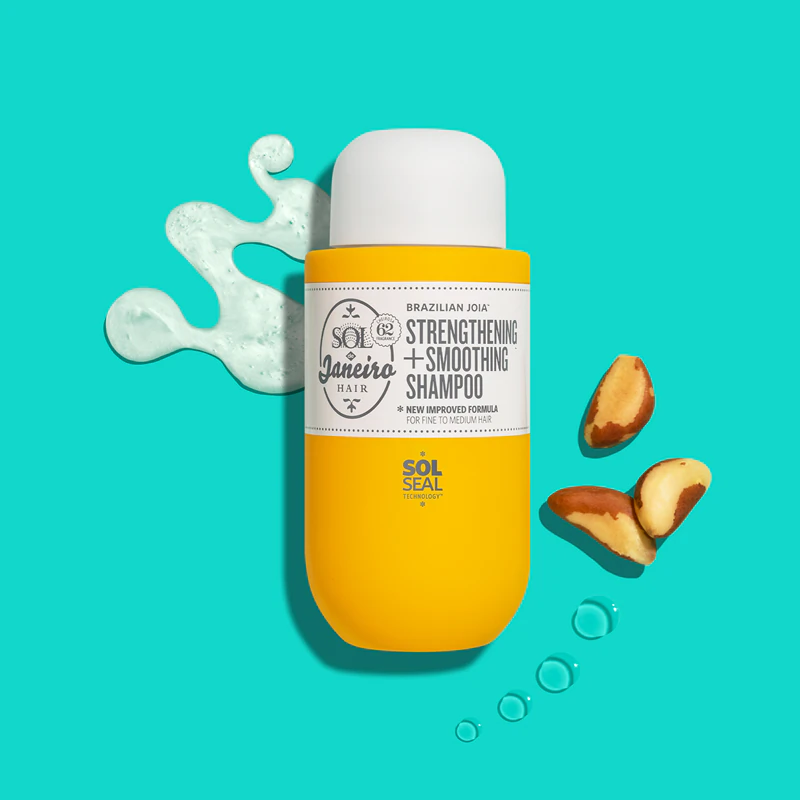 Shampoo Sol de Janeiro Brazilian Joia™: shampoo suavizante e regenerador para cabelos danificados.