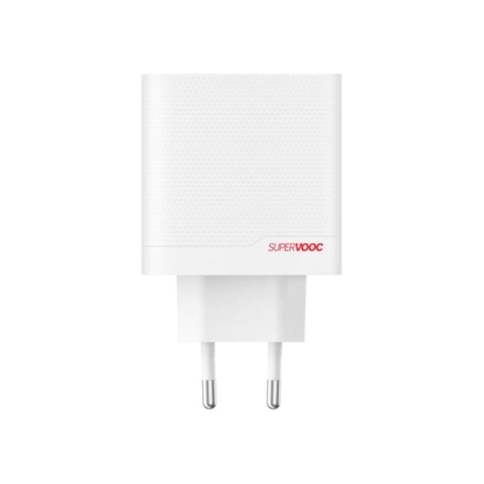 Cargador de viaje OnePlus - SuperVOOC - 80W - USB-A/USB-C - Cable USB-C incluido