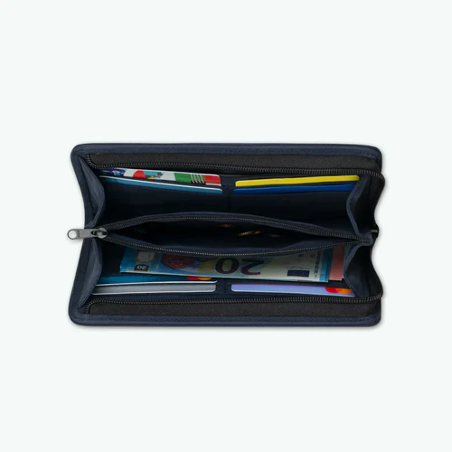 Cabaia Large Nara wallet in navy blue