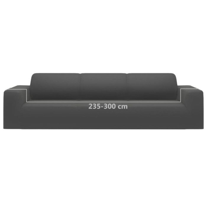 Funda elástica para sofá de 4 plazas vidaXL, color antracita, tejido de poliéster 332939