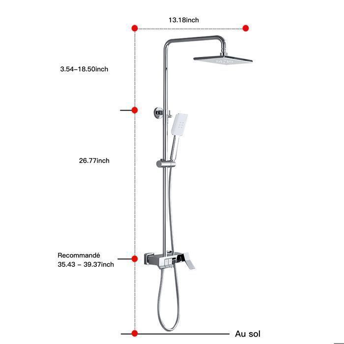Shower Column - Shower Set - with 10