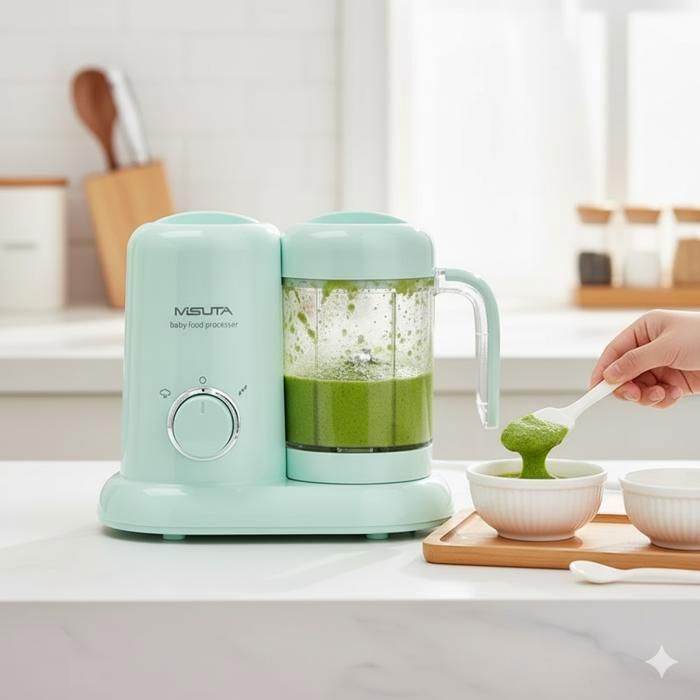 4-in-1 Baby Food Maker – Steamer and Blender – Large Capacity – Green