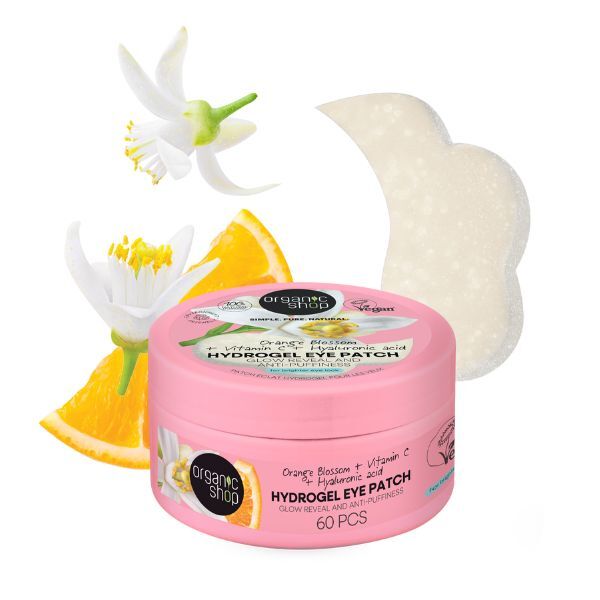 „Organic Shop“ hidrogelio paakių pleistrai su apelsinų žiedais, 60 vnt.