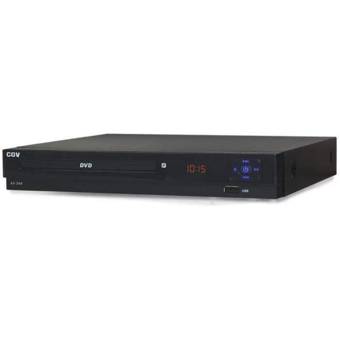 CGV AX 204 DVD-Player – 1080p-Upscaling – Fernbedienung mit großen Tasten – Multimedia-Wiedergabe