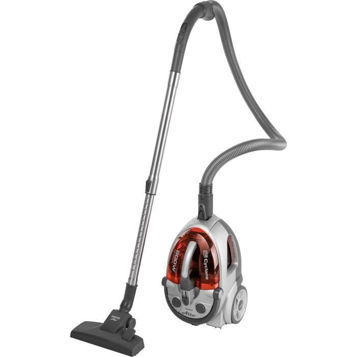 Bagless Vacuum Cleaner - SENCOR - SVC 730RD-EUE2 - ECO Motor 800 W - 76 dBA - 1.5 L - Cyclone System - Silver / Red