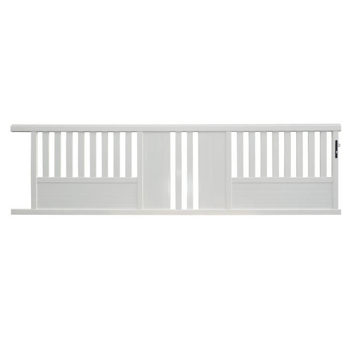 SL09 WHITE SLIDING ALUMINUM GATE 4.08M