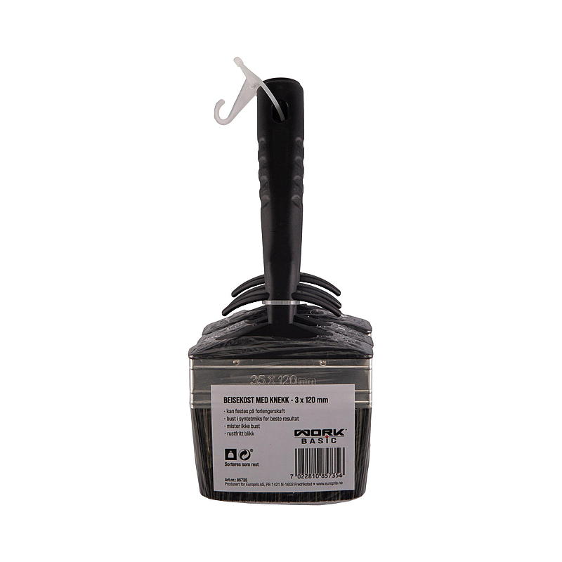 Brocha básica para tinte Work, paquete de 3, curvada, 12 cm