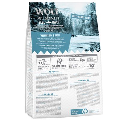 Wolf of Wilderness Junior „Blue River“ – Freilandhähnchen & Lachs