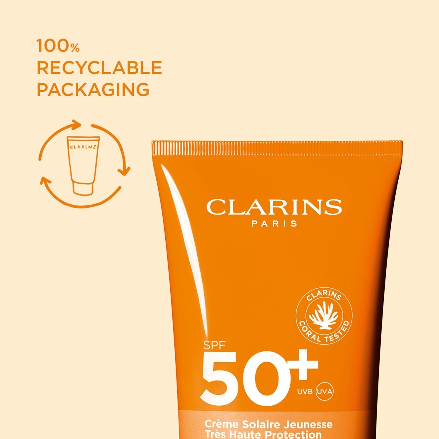 Clarins apsaugos nuo saulės kremas Solaire Corps SPF 50+ - 150 ml