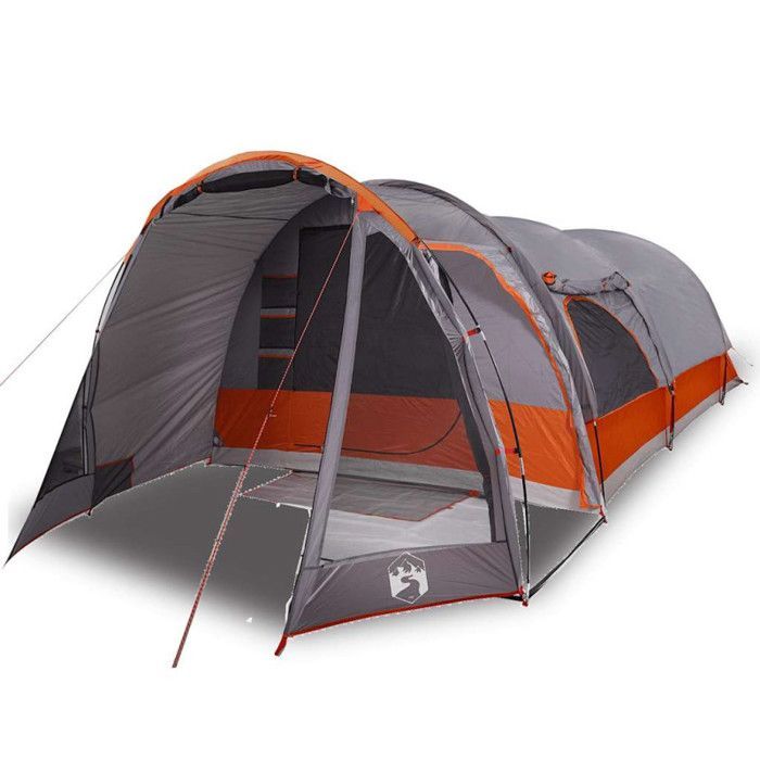 Tienda de campaña tipo túnel vidaXL para 8 personas, gris, impermeable, tienda de campaña, refugio de camping, refugio de jardín, tienda de campaña, refugio 94736