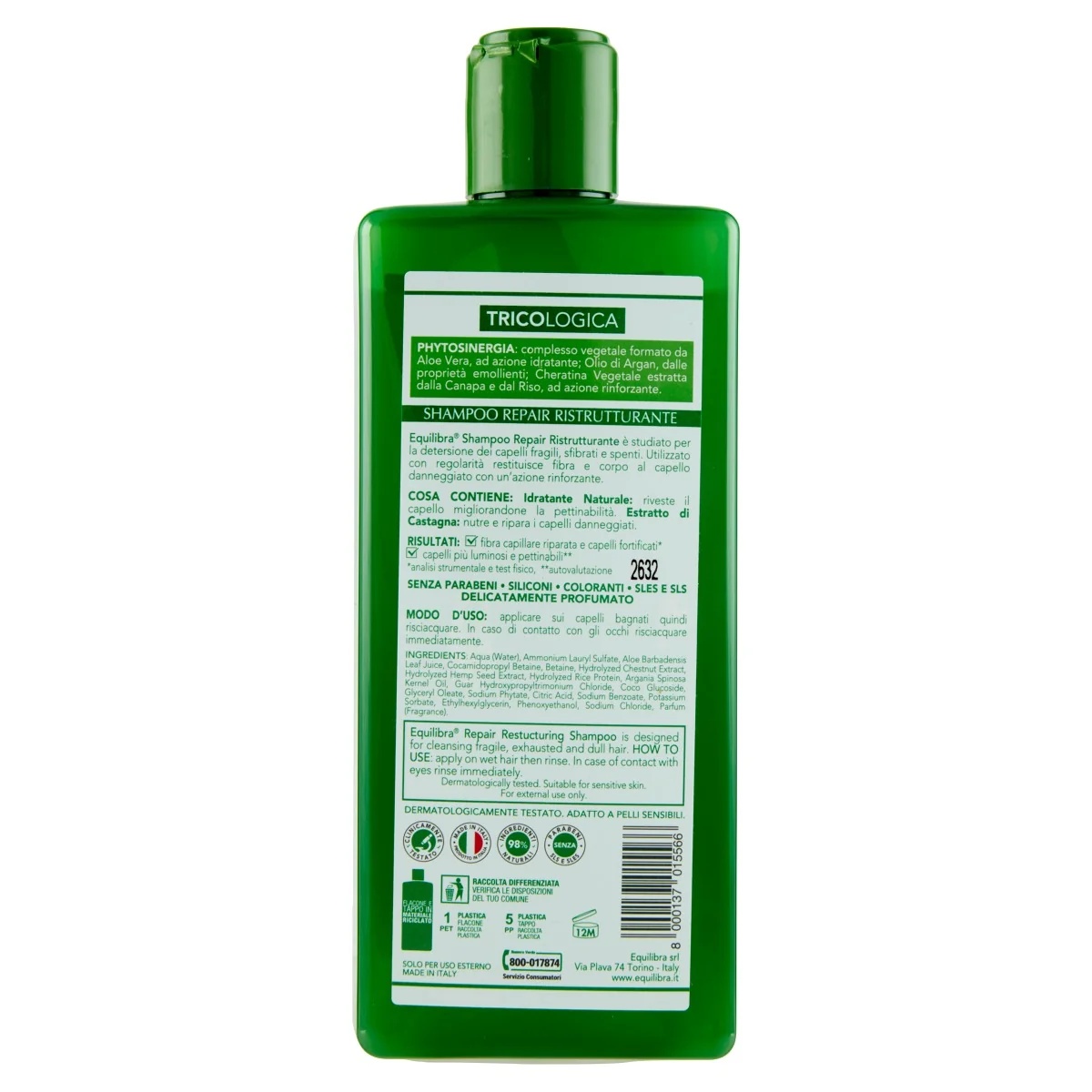 Equilibra Tricol Repair shampoo 300 ml voor beschadigd haar