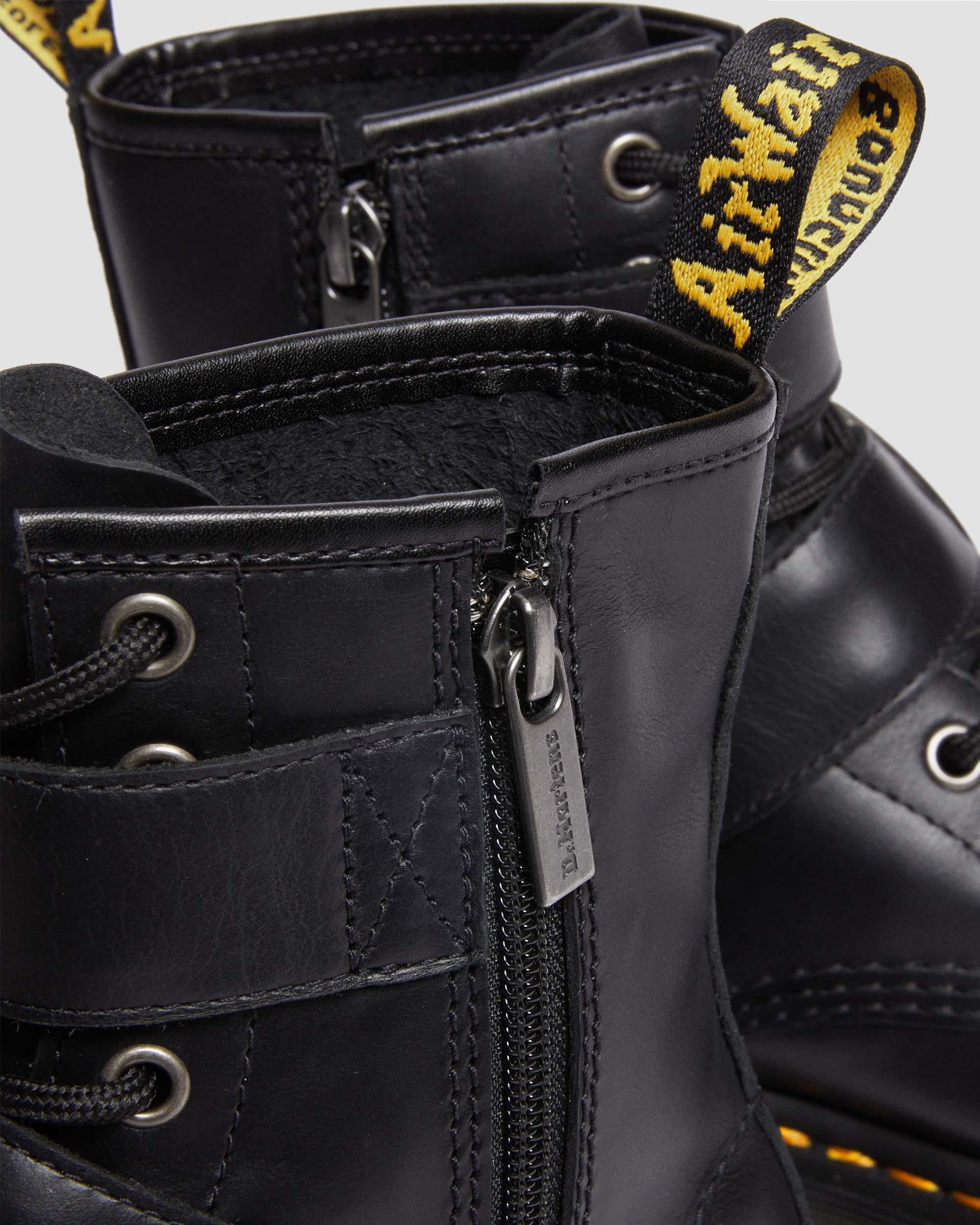 1460 Buckle Pull Up Leather Lace Up Boots