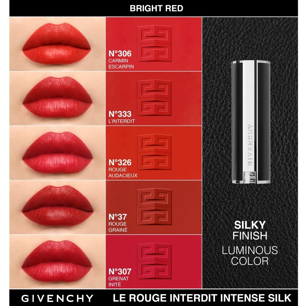 Givenchy rúž Le Rouge Interdit Intense Silk - 3,4 g