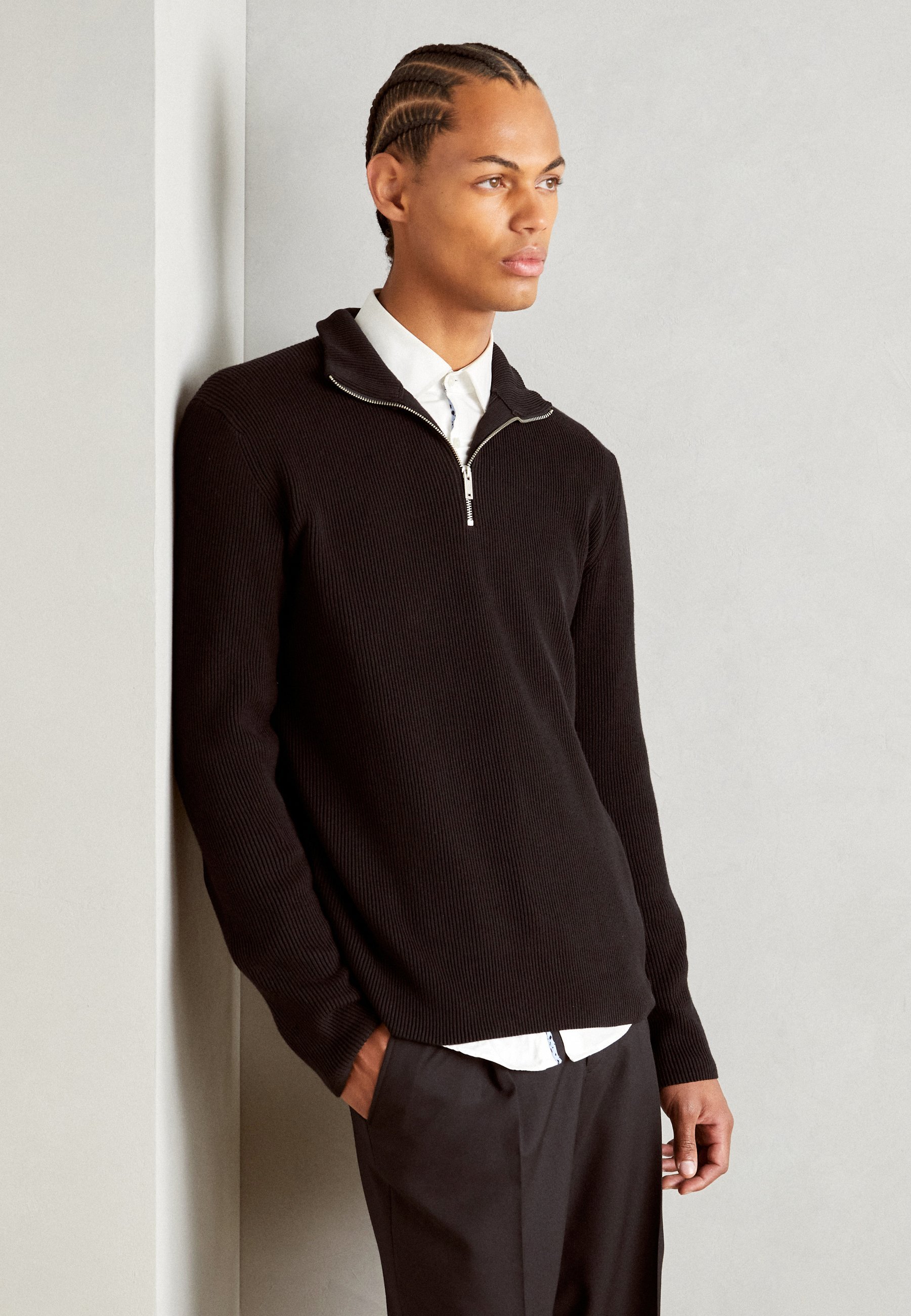 Lindbergh HALF ZIP - Svetr - black