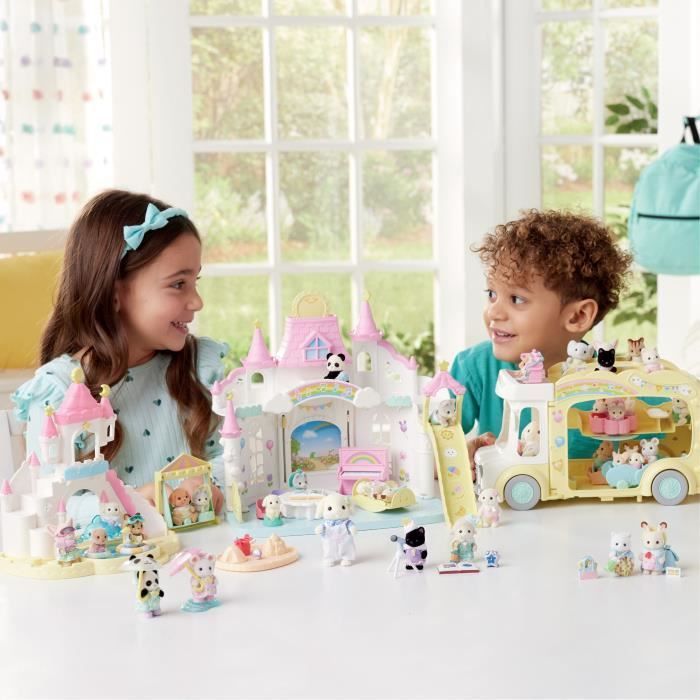 Articulated Figures - SYLVANIAN FAMILIES - Baby Duo in Raincoats - Panda and Marshmallow Mouse