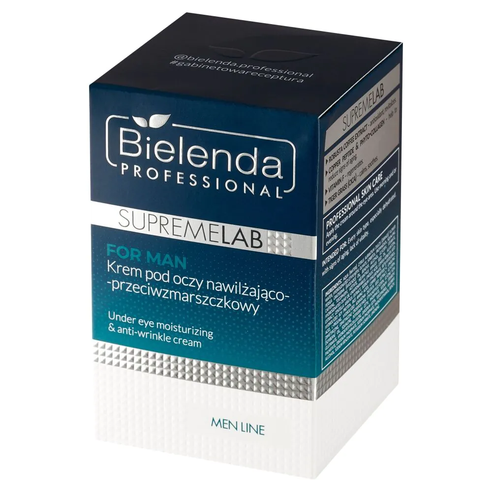 Bielenda Professional Supremelab Men Line Krem pod oczy nawilżająco-przeciwzmarszczkowy