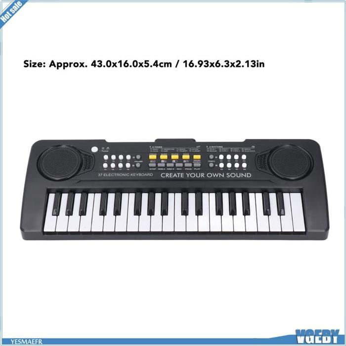 Teclado eletrônico Ashata de 37 teclas, brinquedo infantil com teclado de piano e quebra-cabeça.
