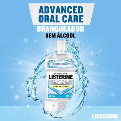 Listerine Advanced White Mint Fluoride ústní voda 500 ml