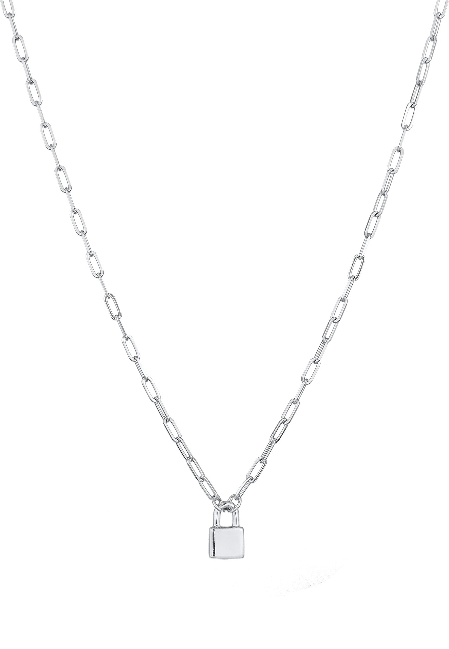 Elli PREMIUM Femmes serrure symbole maillons en argent sterling 925 rhodié