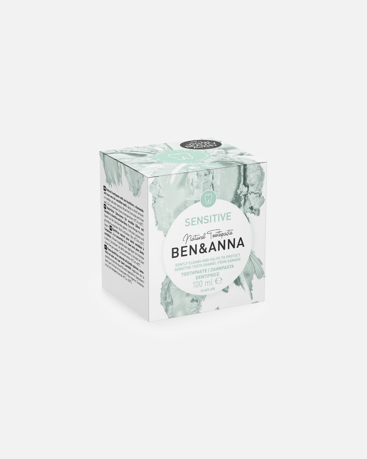 Dentifrice Ben & Anna pour dents sensibles, dentifrice naturel – 100 ml