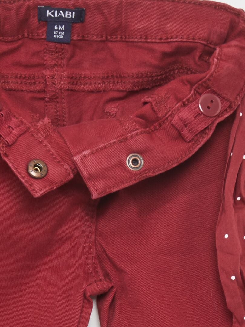 Spodnie Slim Fit - CZERWONE