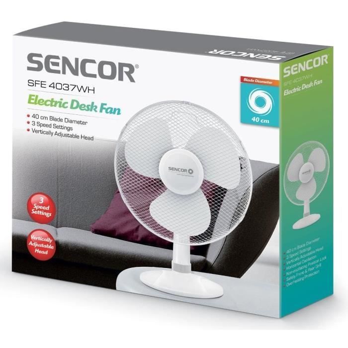 Ventilador de escritorio - Sencor - SFE 4037WH-EUE3