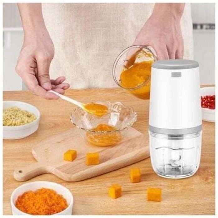 Mini mixeur pour bébés - OKZ - 300 ml - Chargement USB - Sans BPA - 6 lames en acier inoxydable - Portable sans fil