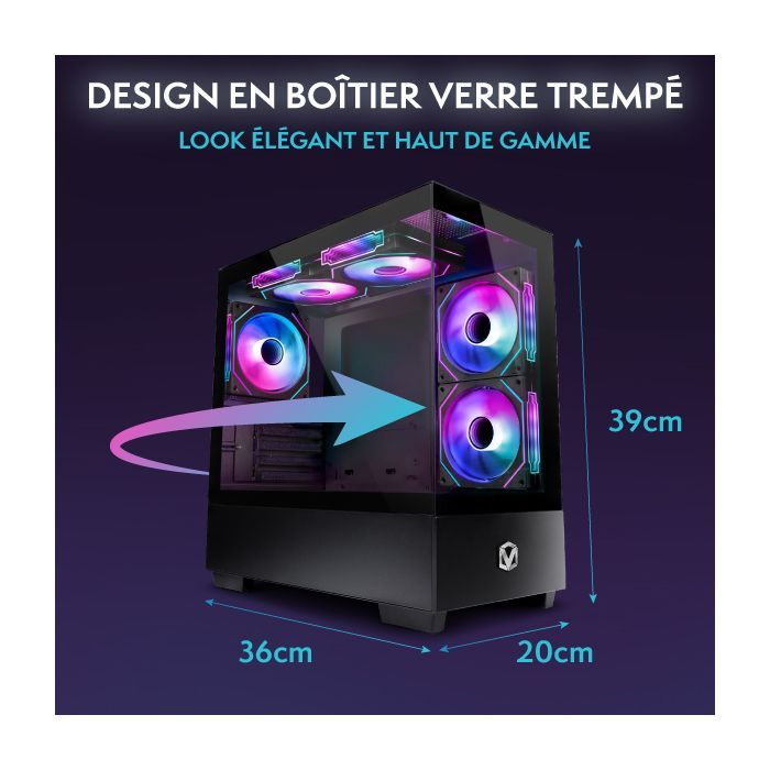 Vibox IV-545 PC Gamer • AMD Ryzen 7 5700X 4,6 GHz • Nvidia RTX 5060 8 GB • 16 GB RAM • 1 TB SSD • Windows 11 • WiFi
