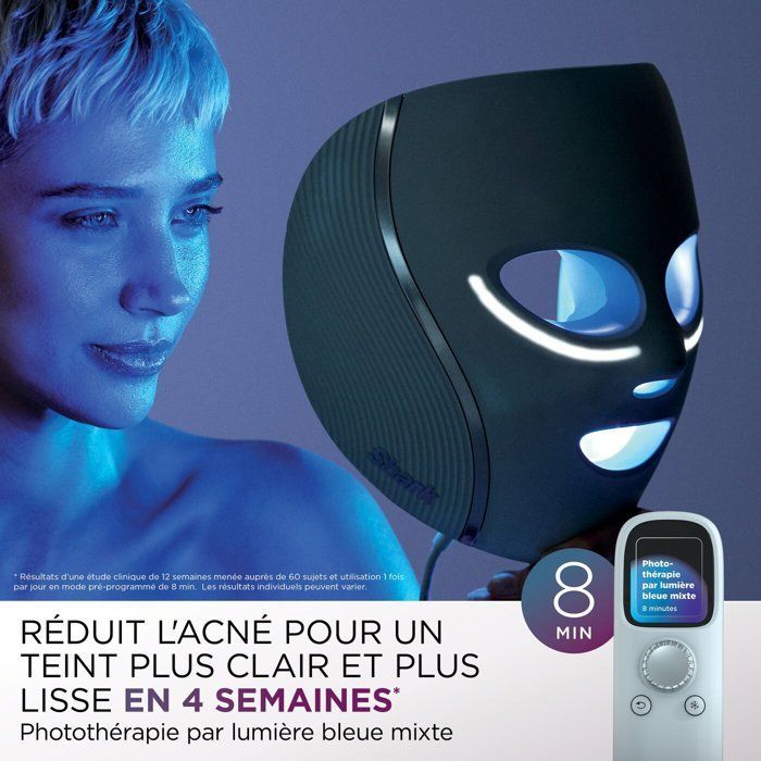 Mascarilla LED CryoGlow de SHARK con contorno de ojos color lila para refrescar el ambiente