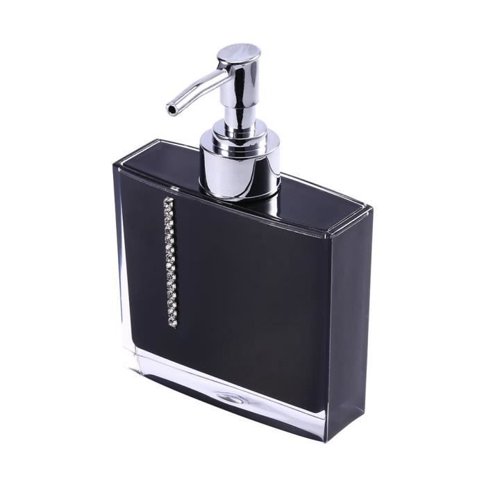 Accesorios de baño - Qiilu - Juego de 5 piezas - Acrílico - Negro - Práctico y elegante