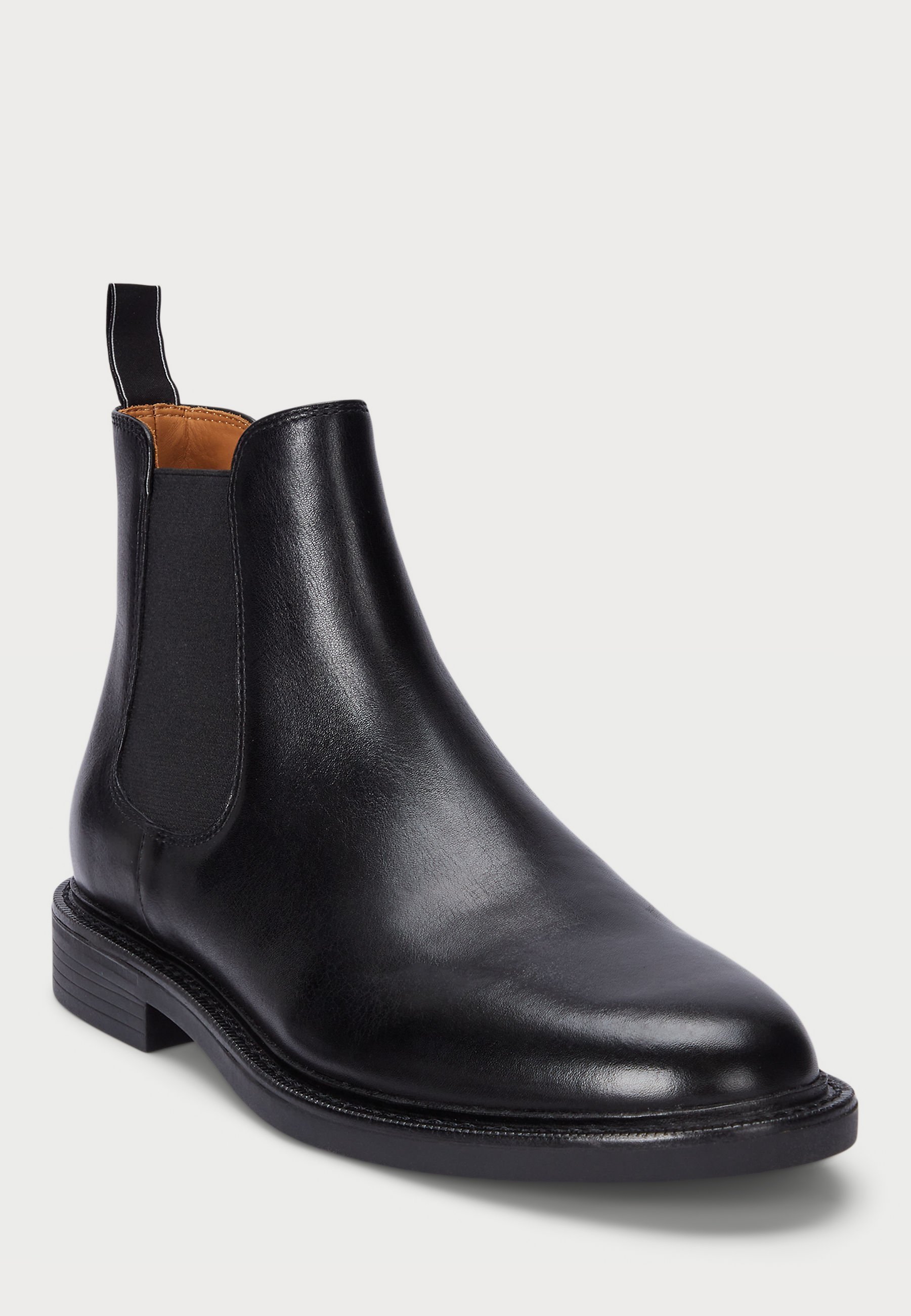 Polo Ralph Lauren ASHER Chelsea Boots aus Leder – Klassische Stiefeletten – Schwarz