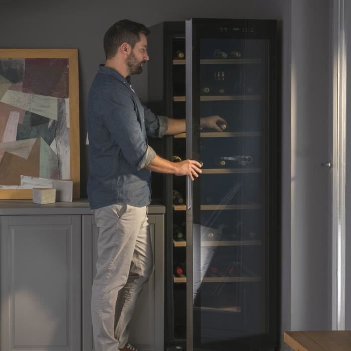 Wine cellar for aging - HAIER HWS188GAE - Freestanding - 188 bottles - Single zone - H185 x W59.5 cm - Black