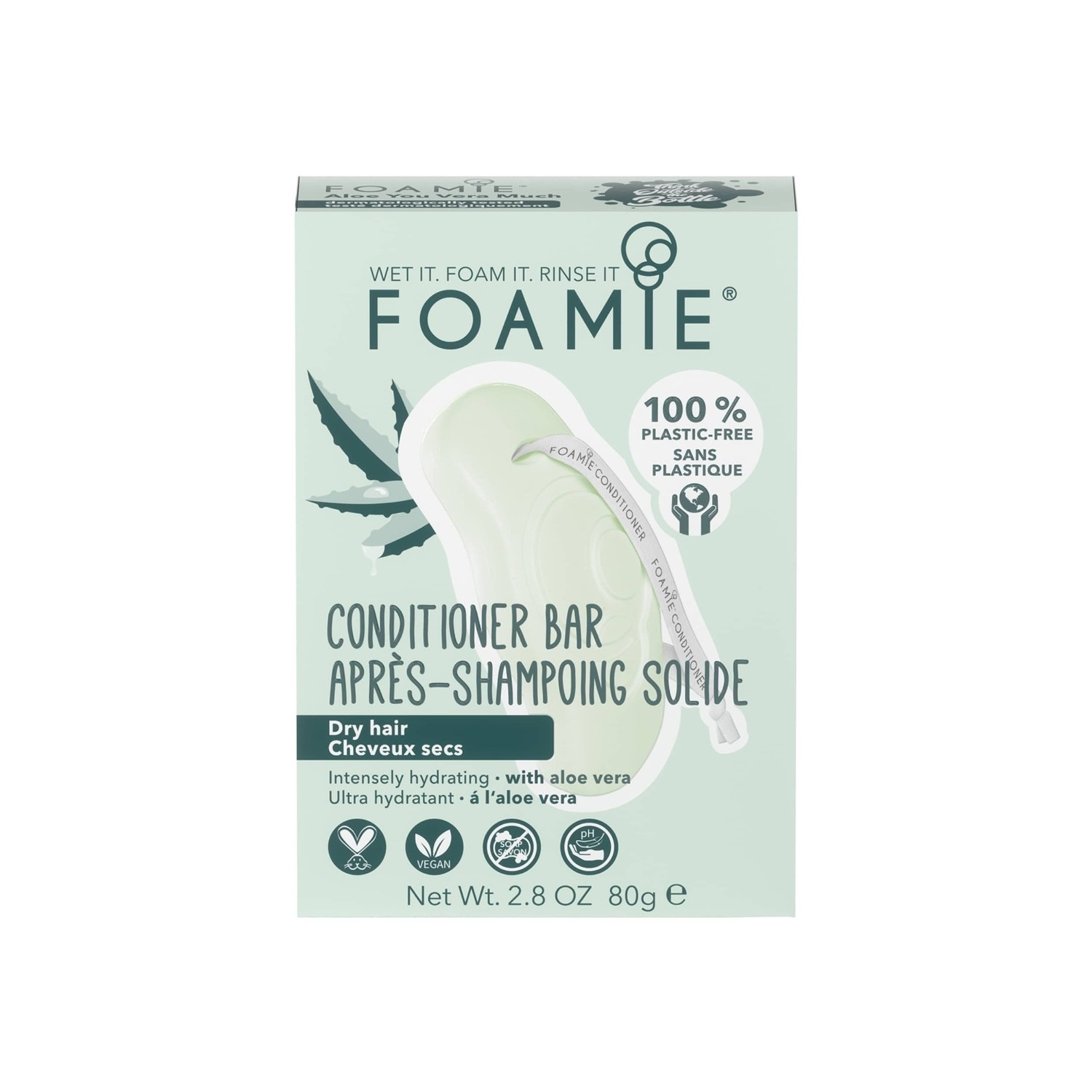 FOAMIE Après-shampoing solide Aloe You Vera Much