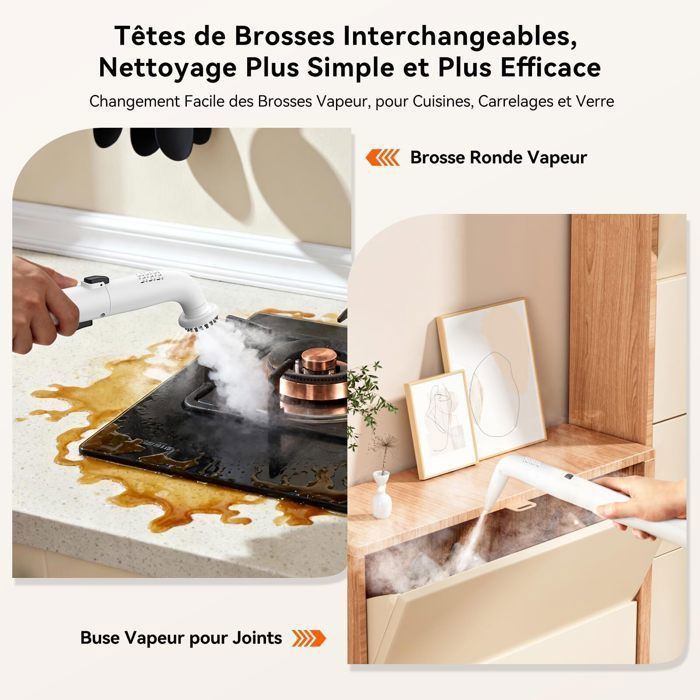 UWANT Y100 Steam - Pulitore a vapore multifunzionale - 3 modalità (vapore/acqua calda/acqua fredda), 18 kPa, sterilizzazione al 99,99%, portata di 6,5 m