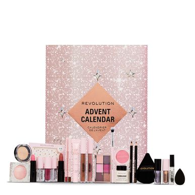 Makeup Revolution adventskalender gavesett med 24 sminkeoverraskelser (1 enhet)