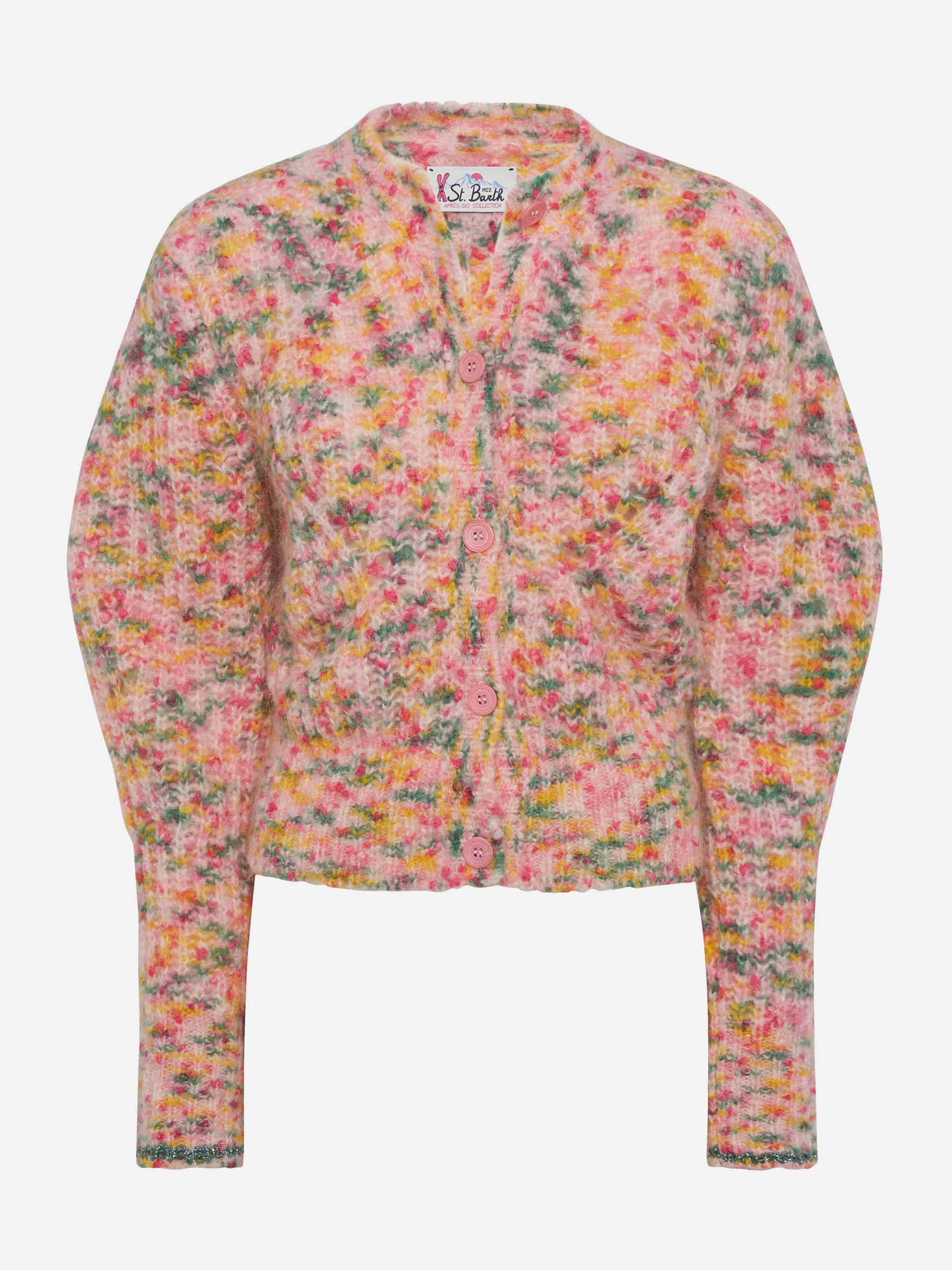 Mabelle-vest van veelkleurig mouliné-garen
