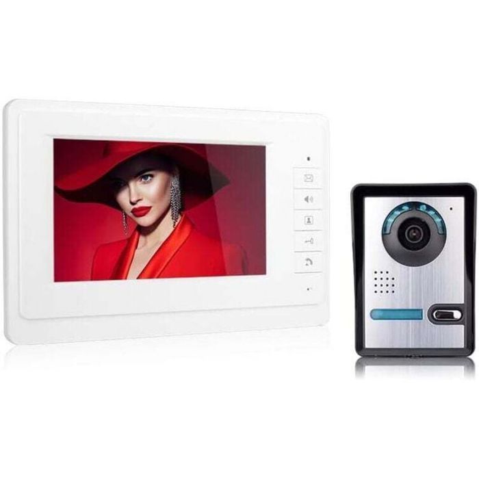 Visiophone Connecté Kit Interphone Vidéo Filaire avec écran Couleur 7