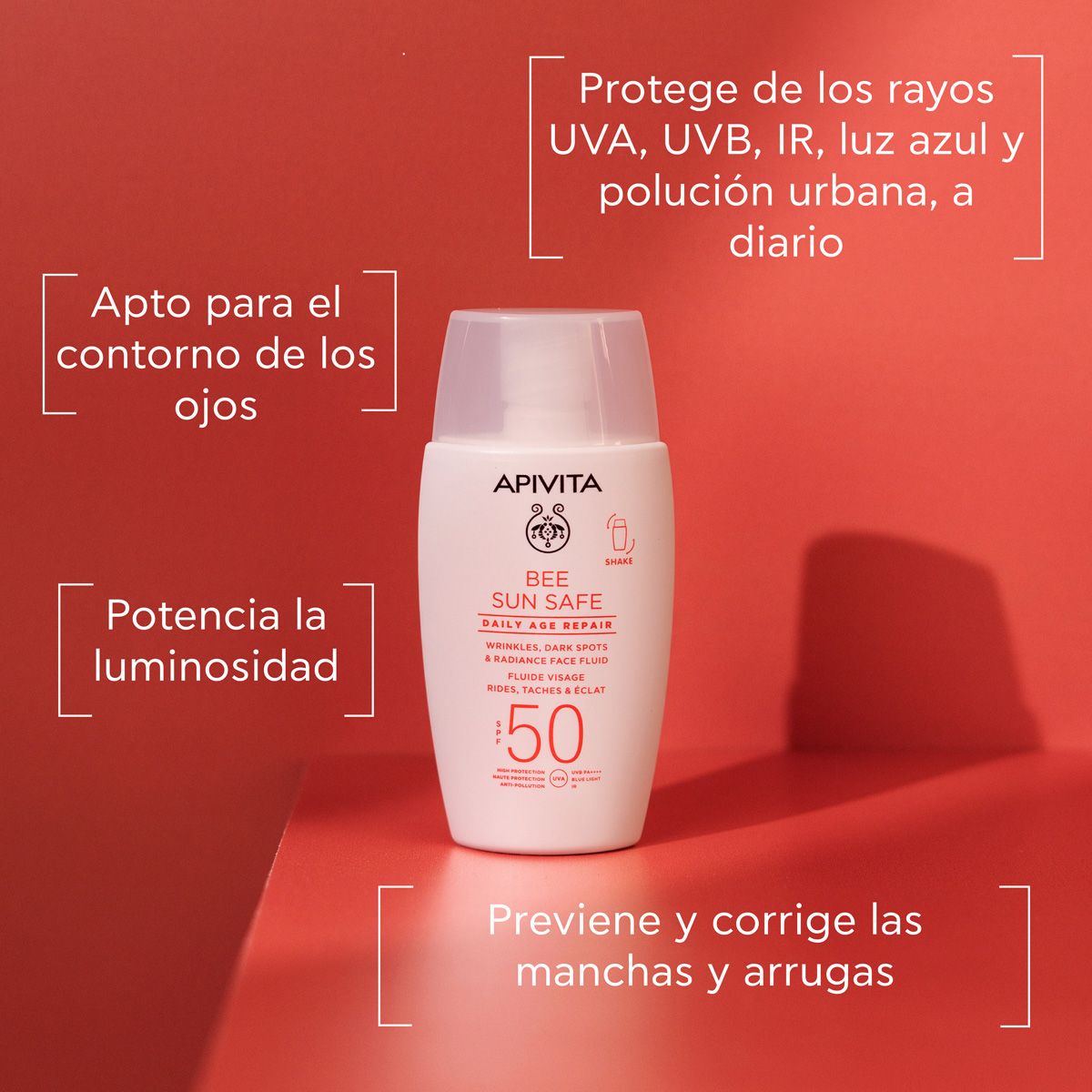 Bee Sun Safe Omladzujúci regeneračný fluid na tvár SPF 50 Ochrana pred slnkom z lekárne