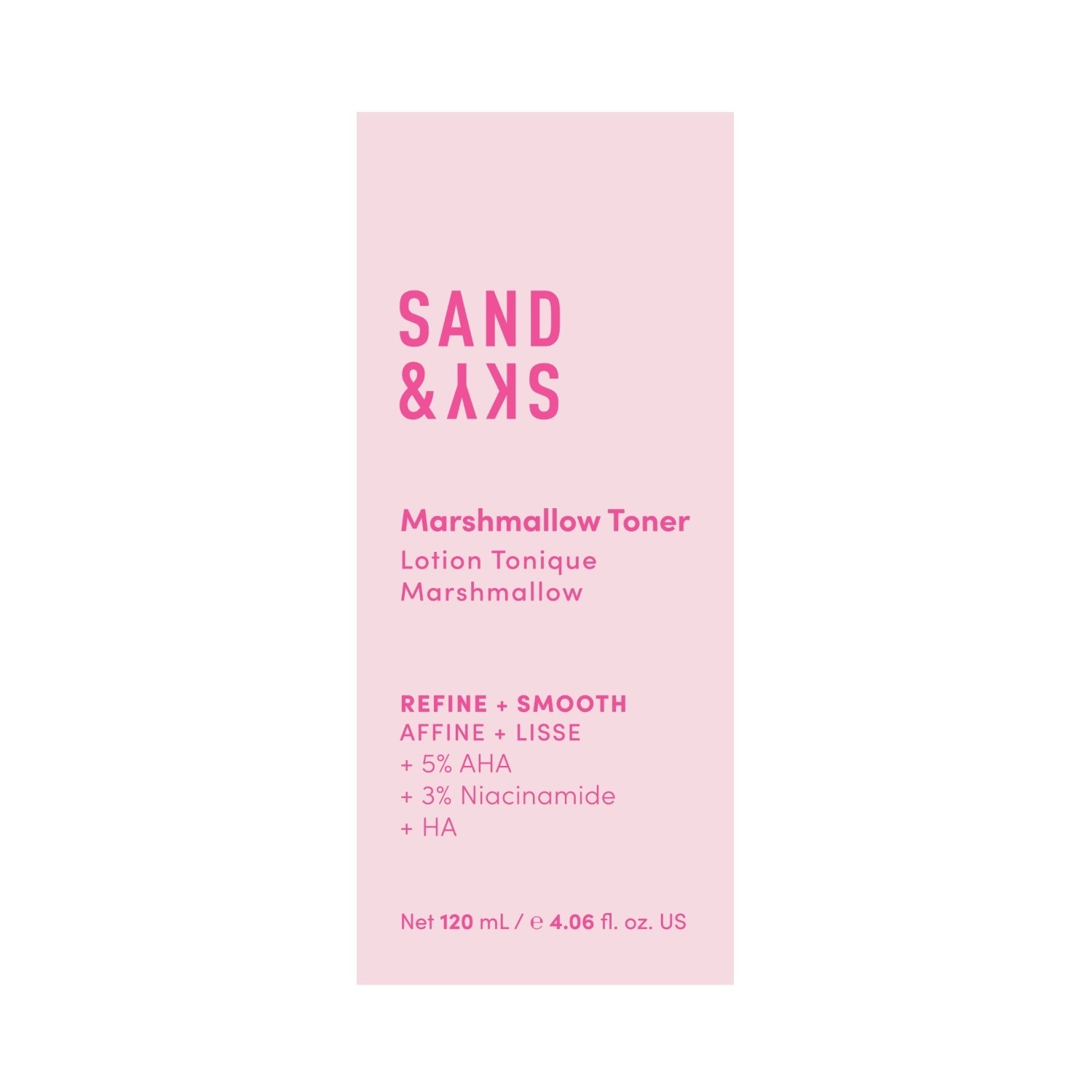 Tonik za obraz Sand & Sky z roza barvo marshmallow - 120 ml