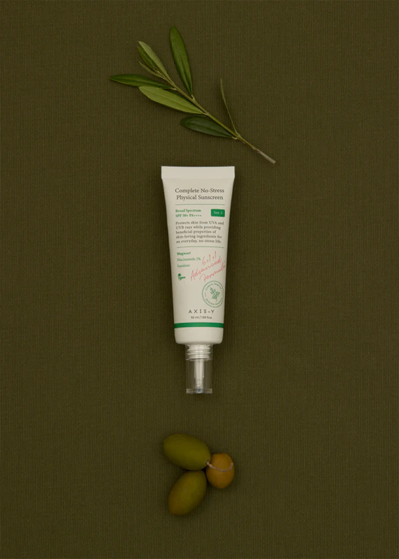 AXIS-Y 6+1+1 Fórmula Avançada Protetor Solar Físico Completo Sem Estresse Creme Facial Leve com Proteção FPS 50+