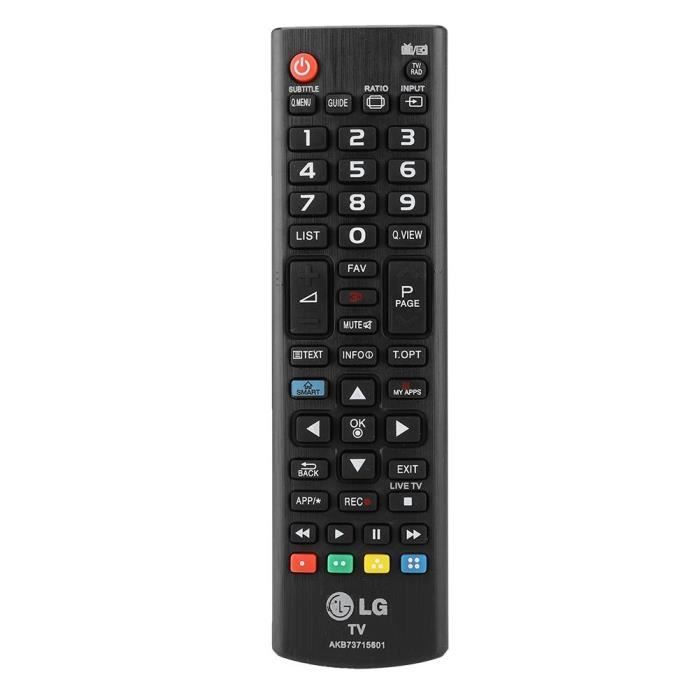 Télécommande de Remplacement LED LCD pour LG AKB73715601 - LG - Télécommande - TV LCD - Noir