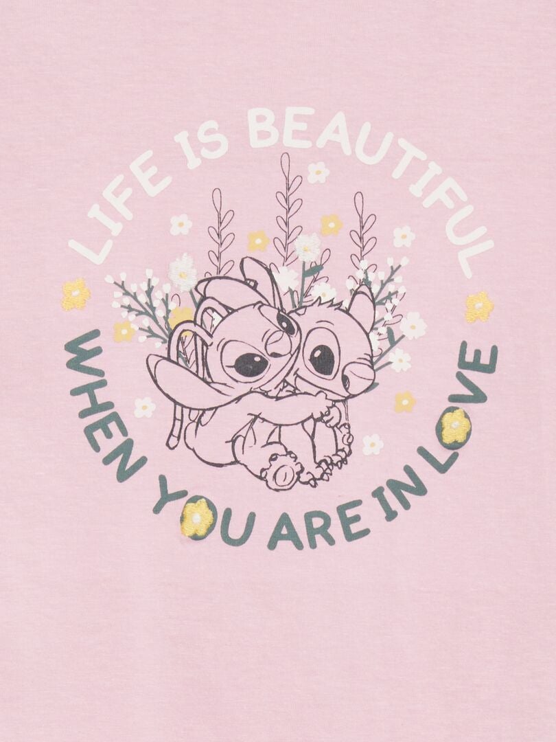 Camiseta de manga larga 'Stitch' 'Disney' - ROSA