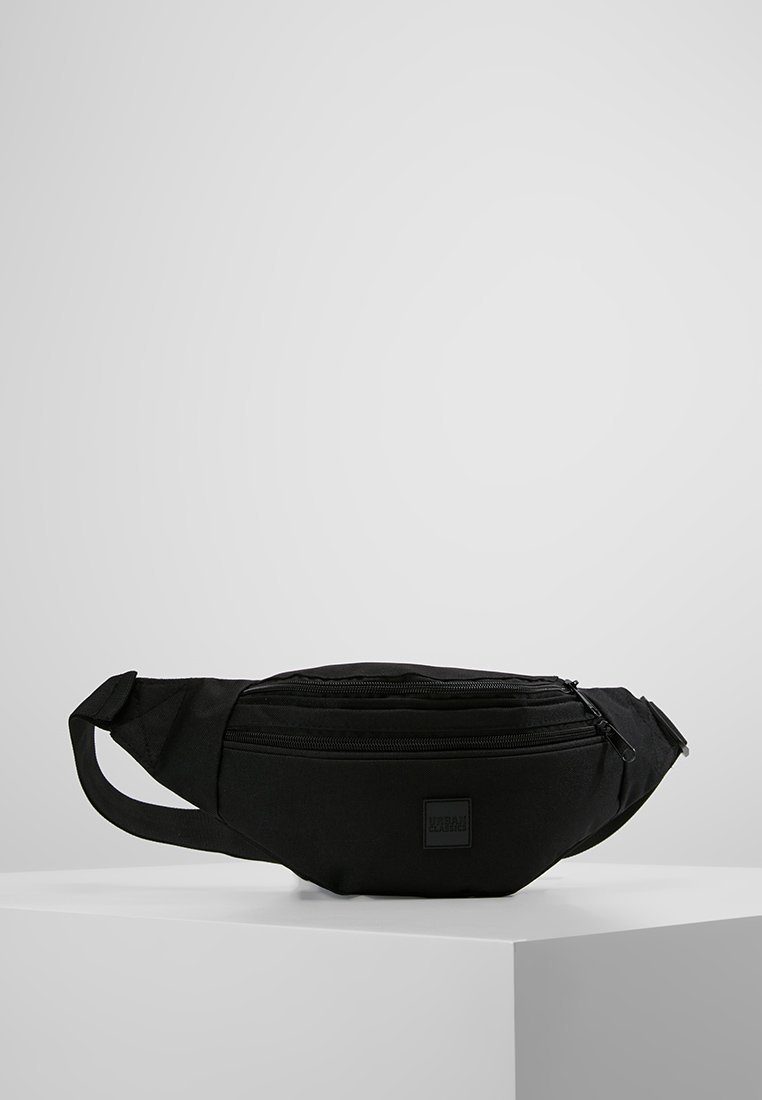 Urban Classics schoudertas met dubbele ritssluiting - heuptas - zwart