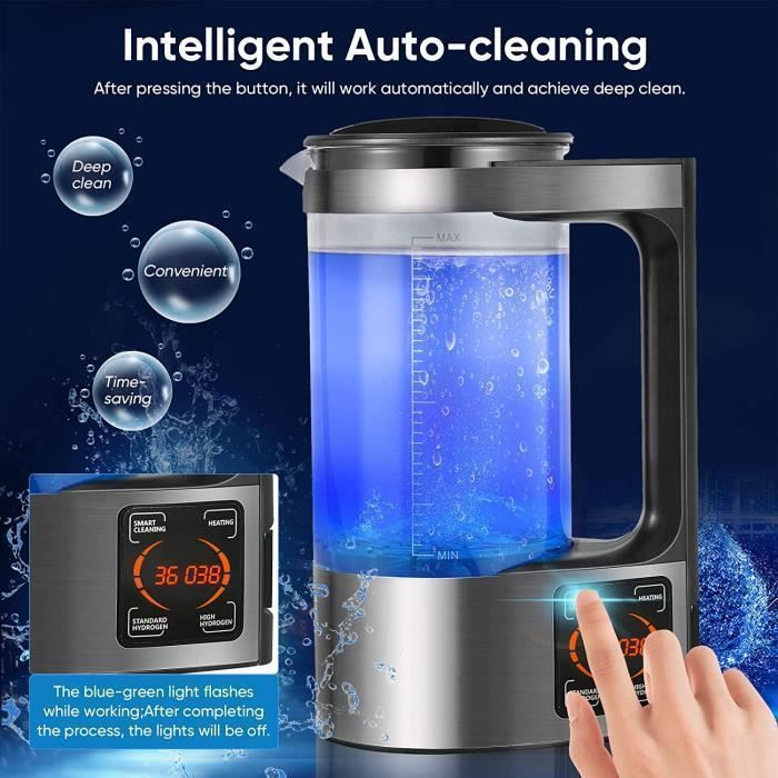 Generador de agua de hidrógeno de alta capacidad de 2 litros, generador de agua ionizada, generador de agua alcalina, agua ionizada, generador de agua de hidrógeno con función