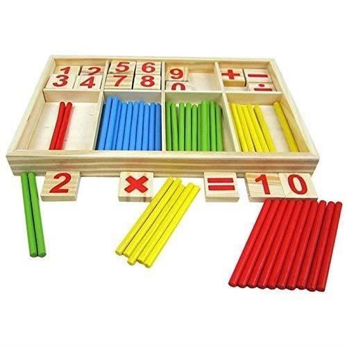 Juego digital Montessori de palitos de madera para matemáticas, inteligencia y aprendizaje preescolar - Juguetes educativos para niños - Materiales didácticos